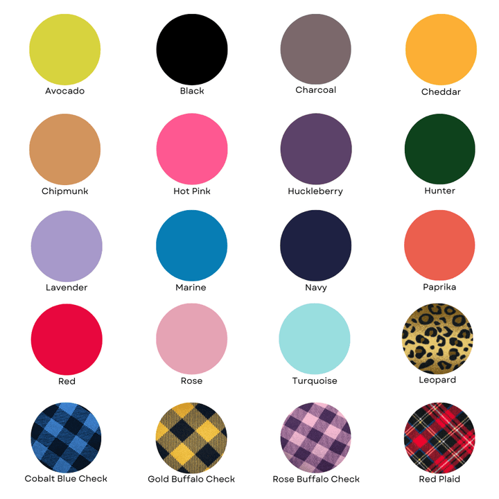A color swatch chart