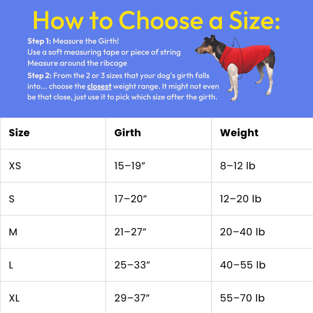 A harness size chart