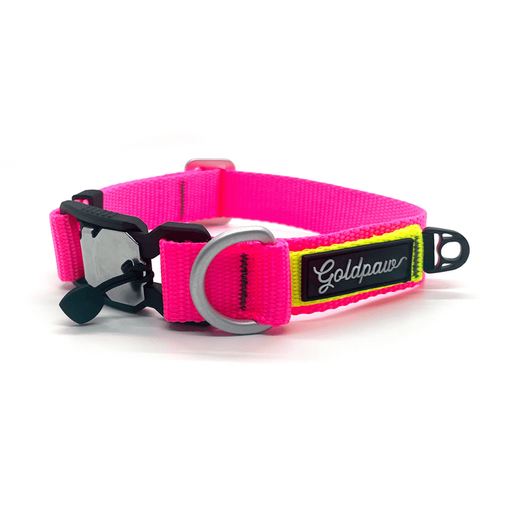 A hot pink and fluorescent yellow Swiftlock Collar