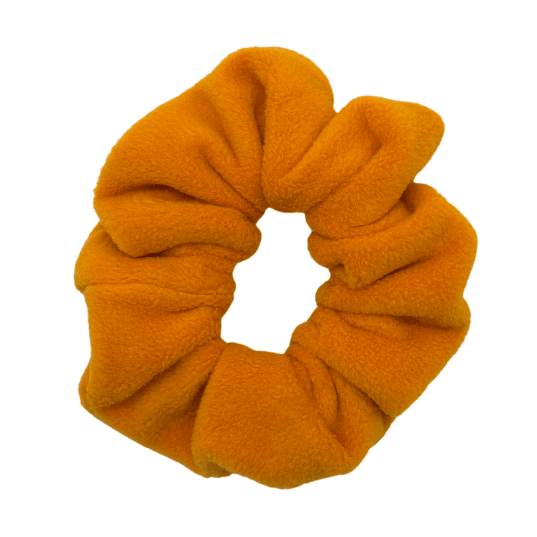 Cheddar orange scrunchie on a white background