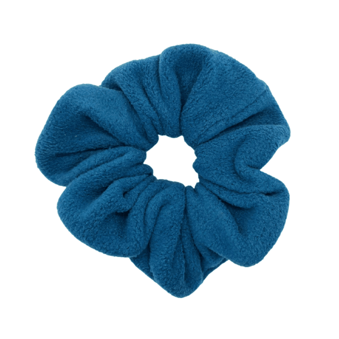 Marine blue scrunchie on a white background